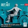 RESKIT RSF48-0085 Male driver for US NAVY A/S32A-49 Deck Tractor (scene 2) (1 pcs) (3D Printed) 1/48
